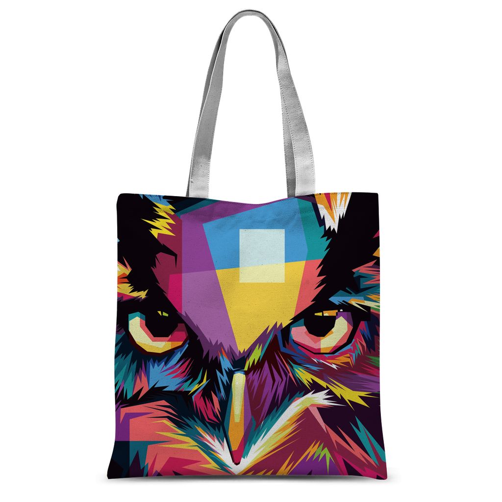 The Cool Wise Owl Collection Sublimation Tote Bag