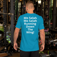 Mo Salah FEVA T Shirt : Running down the wing : White