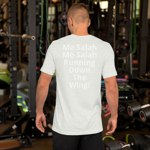 Mo Salah FEVA T Shirt : Running down the wing : White