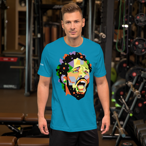 Mo Salah FEVA T Shirt : Running down the wing : White