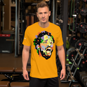 Mo Salah FEVA T Shirt : Running down the wing : White